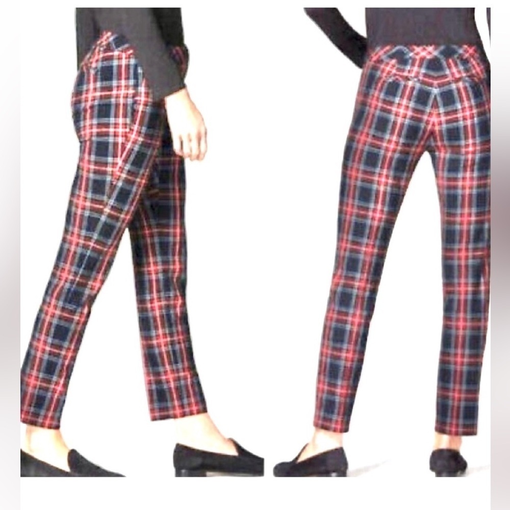 J. Jill Premium Bi-Stretch Plaid Tartan Holiday
Christmas Slim Fit Pants size 10